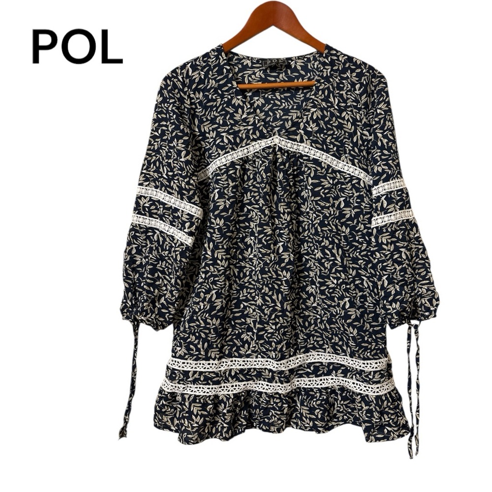 New POL Black Label Ruffled 3/4 Sleeve Babydoll dress